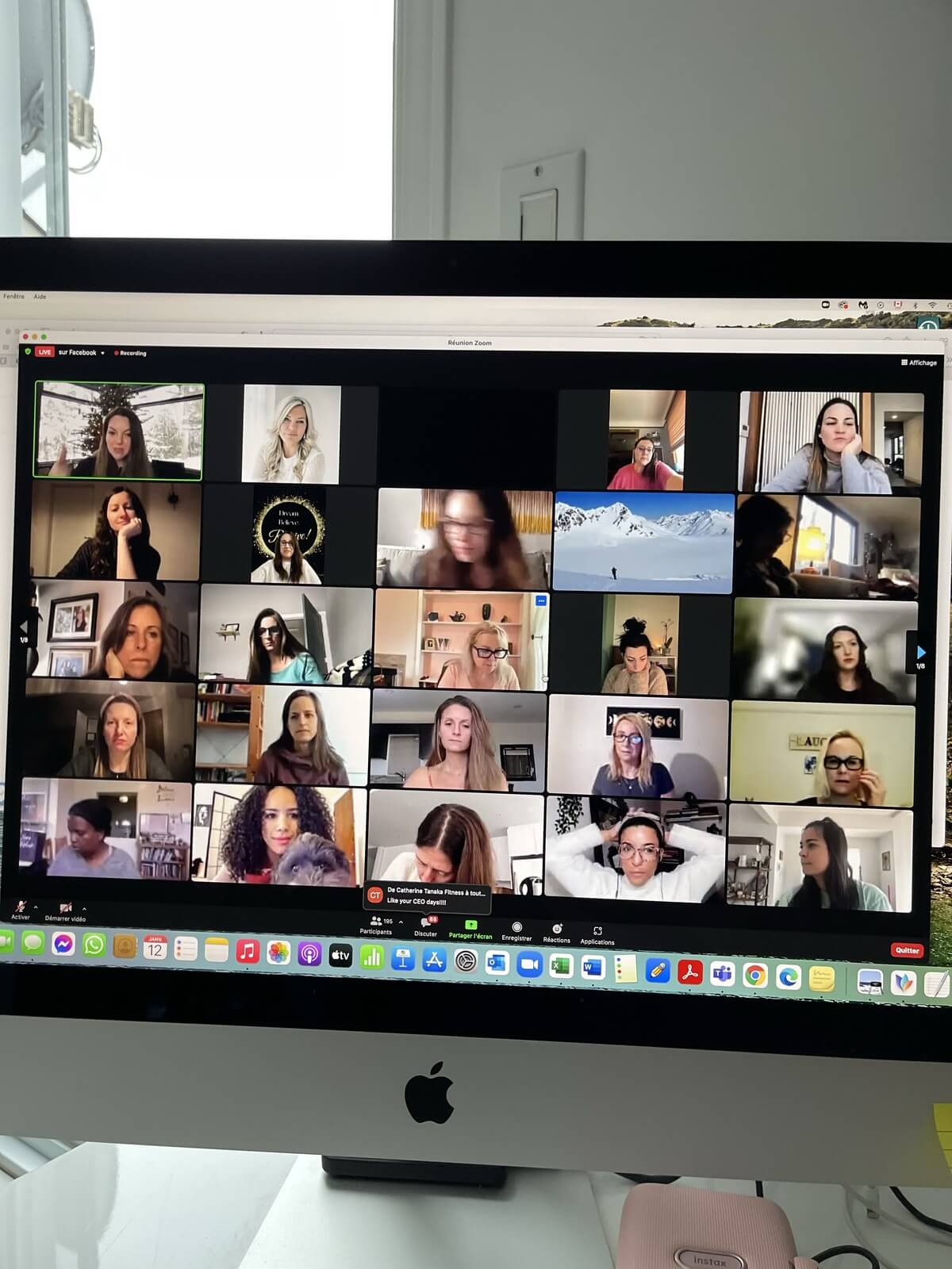 Session de coaching de groupe en visioconférence